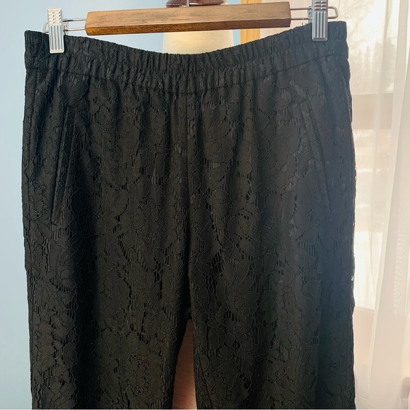 J. Crew Black Floral Lace Pants - Picture 3 of 6